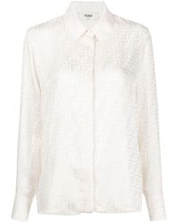 Fendi - Ff Silk Shirt - Lyst
