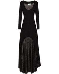 Saint Laurent - Asymmetric Hem Wool Dress - Lyst