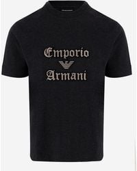 Emporio Armani - Cotton T Shirt With Logo - Lyst