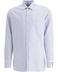 Golden Goose - Camisa a rayas blancas y azules de la marca Deluxe - Lyst