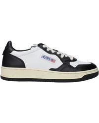 Autry - Sneakers Medaillewinnaar Mens Leather Wit/zwart - Lyst