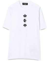 DSquared² - T-Shirt Logo On The Back And Front Leaves - Lyst