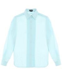Tom Ford - Silk Shirt With Plastron - Lyst