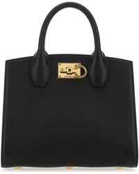 Ferragamo - Salvatore Leather The Studio Handbag - Lyst