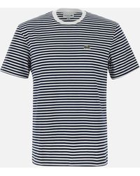 Lacoste - Maglietta Di Cotone A Strisce - Lyst