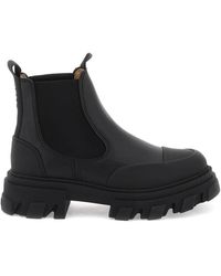 Ganni - Cleated Low Chelsea Enkle Boots - Lyst