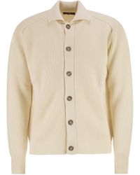 Peserico - English Ribbed Wool Cardigan - Lyst