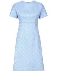 Dolce & Gabbana - Bouclé Midi-Jurk Met A-Lijn - Lyst