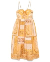 Zimmermann - Lucky Corset Katoenen Jurk - Lyst