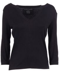 Filatures Du Lion - Col V M3/4 002.Noir - Lyst