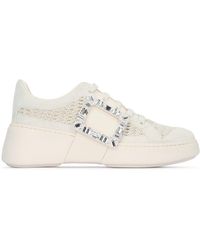 Roger Vivier - Viv Skate Strass Buckle Mesh - Lyst