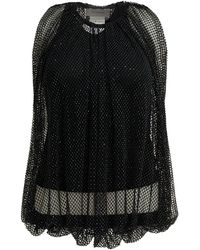Max Mara - Zwarte Polyester Top - Lyst
