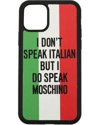 Moschino - Porta Iphone Iphone 11 Pro Uomo Poliuretano Multicolore - Lyst