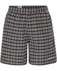 Carhartt - Katoenen Short Met Geruit Patroon - Lyst