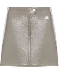 Courreges - Miniskirt With Logo - Lyst