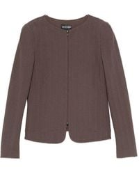 Emporio Armani - Cotton Blend Blazer Jacket - Lyst
