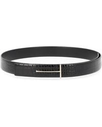 Tom Ford - Belt With Buckle T Leather - Lyst