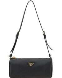 Prada - Triangle Logo Shoulder Bag - Lyst