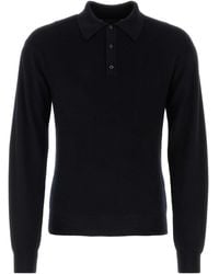 Prada - Cashmere Blend Polo Shirt - Lyst