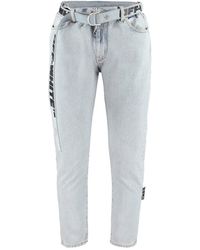 Off-White c/o Virgil Abloh - Jeans in denim con cintura - Lyst