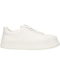 Jil Sander - Chunky Sole Canvas Sneakers - Lyst