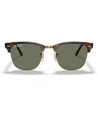 Ray-Ban - Sonnenbrille Rb3016 990/58 Clubmaster Schildkröte/Grün G 15 Unisex Polarisiert - Lyst