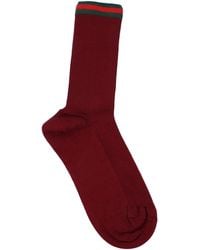 Gucci - Socks And Ankle Socks For Cotton/Burgundy - Lyst