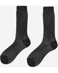 ANT45 - Ribbed Viscose Blend Socks - Lyst