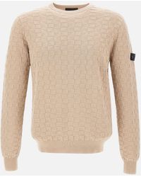 Peuterey - Omnium Geometric Check Cotton Sweater - Lyst