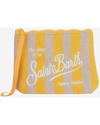 Mc2 Saint Barth - Sac d'embrayage en tissu avec logo - Lyst