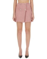 Versace - Mini Wrap Skirt - Lyst