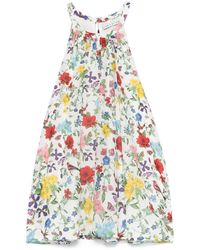 Alice + Olivia - Halterneck Multicolour Top Mit Schlüssellochdetail - Lyst