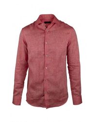 Moorer - Linen Button-Down Slim Fit Shirt - Lyst