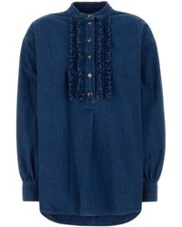 Valentino Garavani - Denim Blouse - Lyst