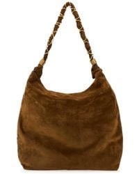 Saint Laurent - Caramel Suede Amalia Shopping Bag - Lyst