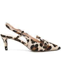 P.A.R.O.S.H. - Slingback-Pumps Mit Leoparden-Print 70Mm - Lyst
