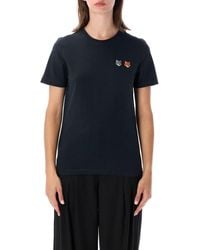 Maison Kitsuné - Maison Kitsuné Maison Kitsuné Double Fox Head Regular T-Shirt - Lyst