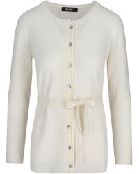 LA ROSE - Cashmere Cardigan Coreana Lunga Con Laccetto - Lyst
