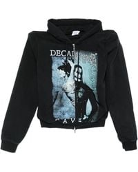 Vetements - Cof Cut Up Extreme Shoulder Fitted Zip Up Hoodie - Lyst