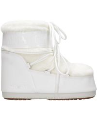 Moon Boot - Schoenen ,Wit ,Leer Icon Low Boot - Lyst