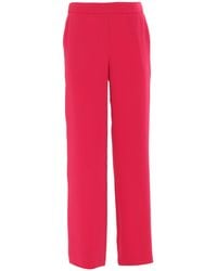 P.A.R.O.S.H. - Straight-Leg Pants With Elastic Waistband And Side Pockets - Lyst
