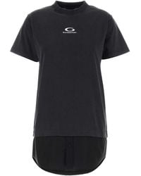 Balenciaga - Slate Cotton T-Shirt Dress - Lyst