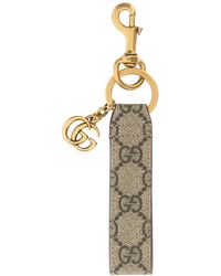 Gucci - Printed Canvas Keyring - Lyst