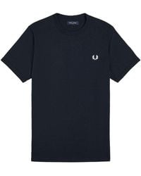 Fred Perry - T Shirt "Ringer" Con Logo - Lyst