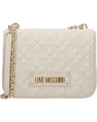 Love Moschino - Liebe Moschino -Umhängetaschen Frauen Polyurethan Beige/Elfenbein - Lyst