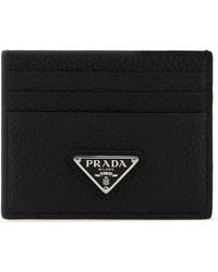 Prada - Leather Card Holder - Lyst