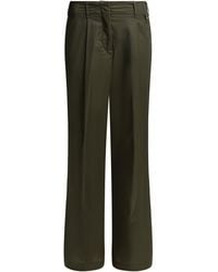 Herno - Wool Tailored Pants Trousers Green - Lyst