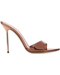 Paris Texas - Bronze Leather Lidia Heels - Lyst