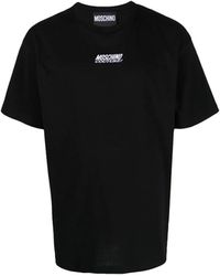 Moschino - Logo Geborduurd Katoenen T -shirt - Lyst