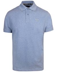 Barbour - Polo Piquet Celeste - Lyst